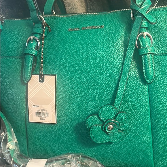 Dana Buchman Teal Tote Bag - Picture 2 of 4